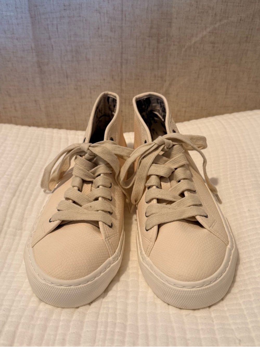 Women's Billabong Neutral Cream Low-Top Lace-Up Sneakers